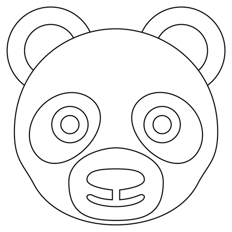 Panda Face Coloring Page